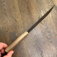Friedr Herder 8” Serrated Boscher Knife Carbon Steel Walnut