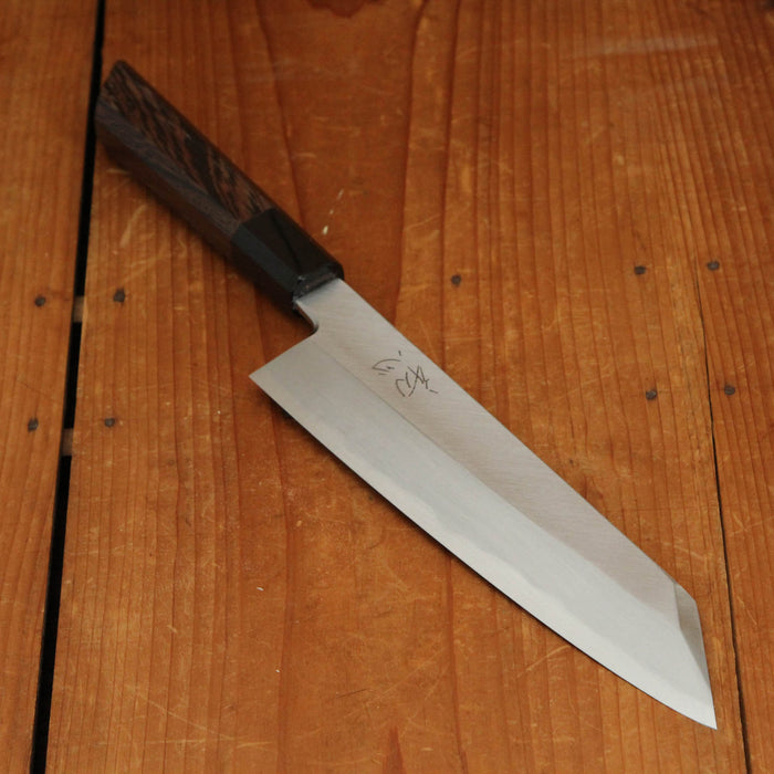 Hatsukokoro Shirasagi 210mm Kiritsuke Gyuto Single Bevel Shirogami 2 Angled Wenge