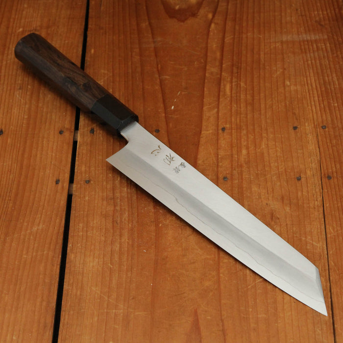 Hatsukokuro Nakagawa 240mm Kiritsuke Gyuto Ginsanko Ebony Handle