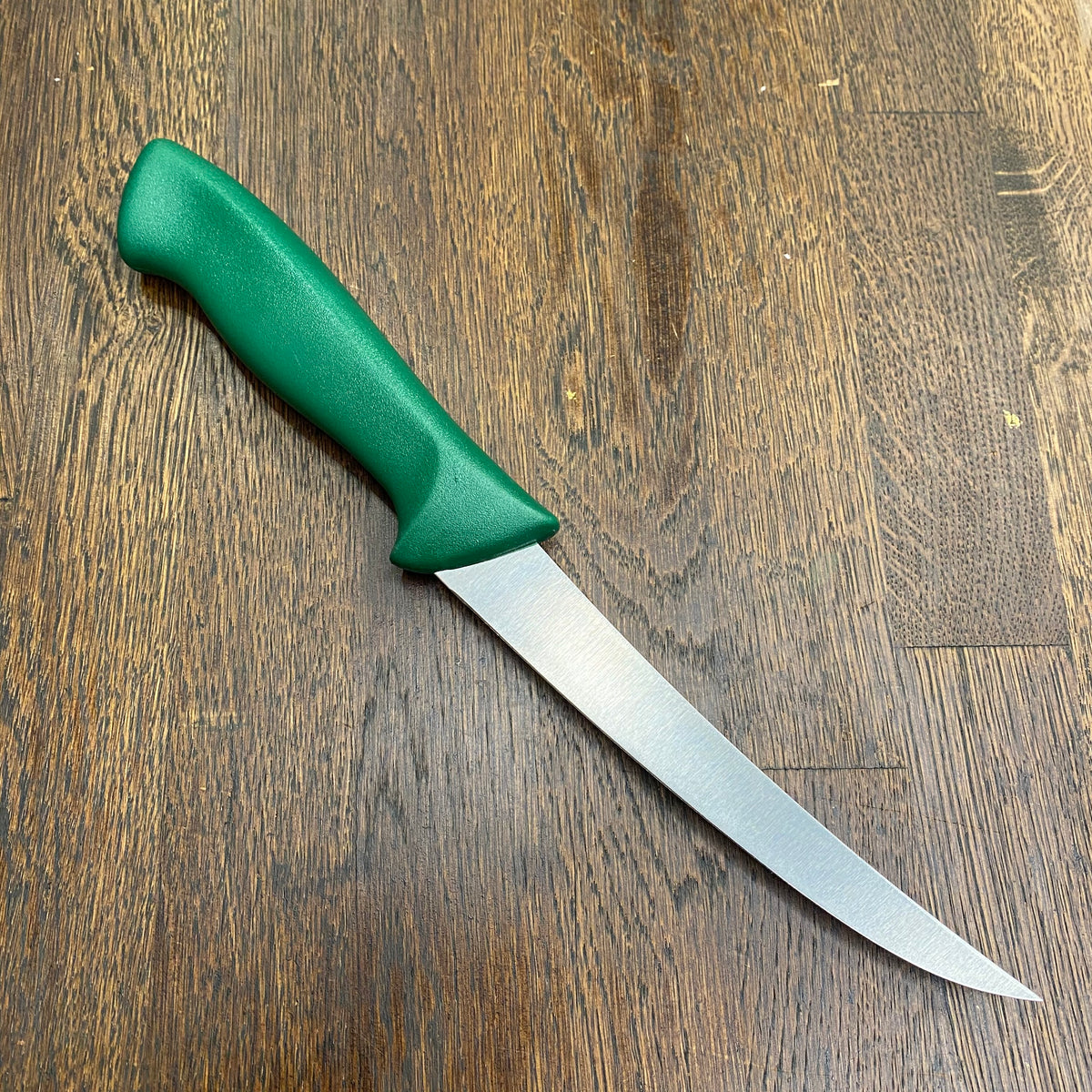 Friedr Herder Don Carlos 6" Boning Knife Curved Flex Stainless Green