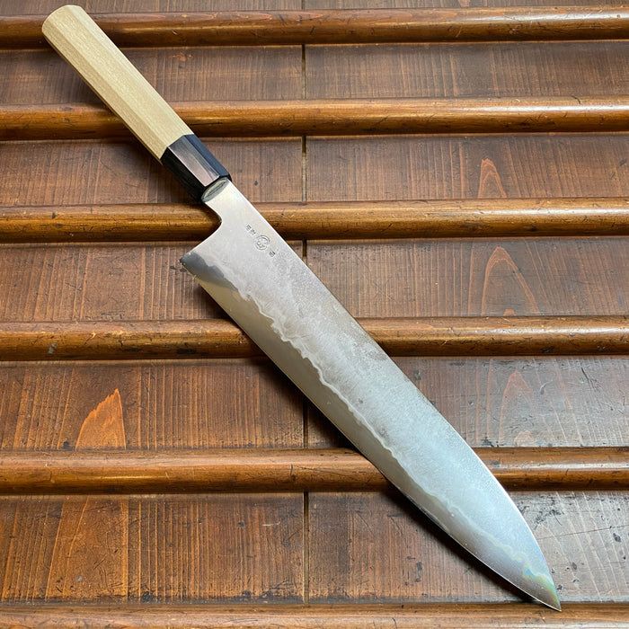 Takada no Hamono 270mm Gyuto Shirogami 2 Iron Clad Suiboku Finish Octagonal Ho & Horn Handle