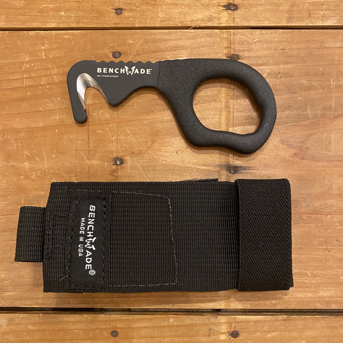 Benchmade 7 BLKW Rescue Hook with Nylon Strap