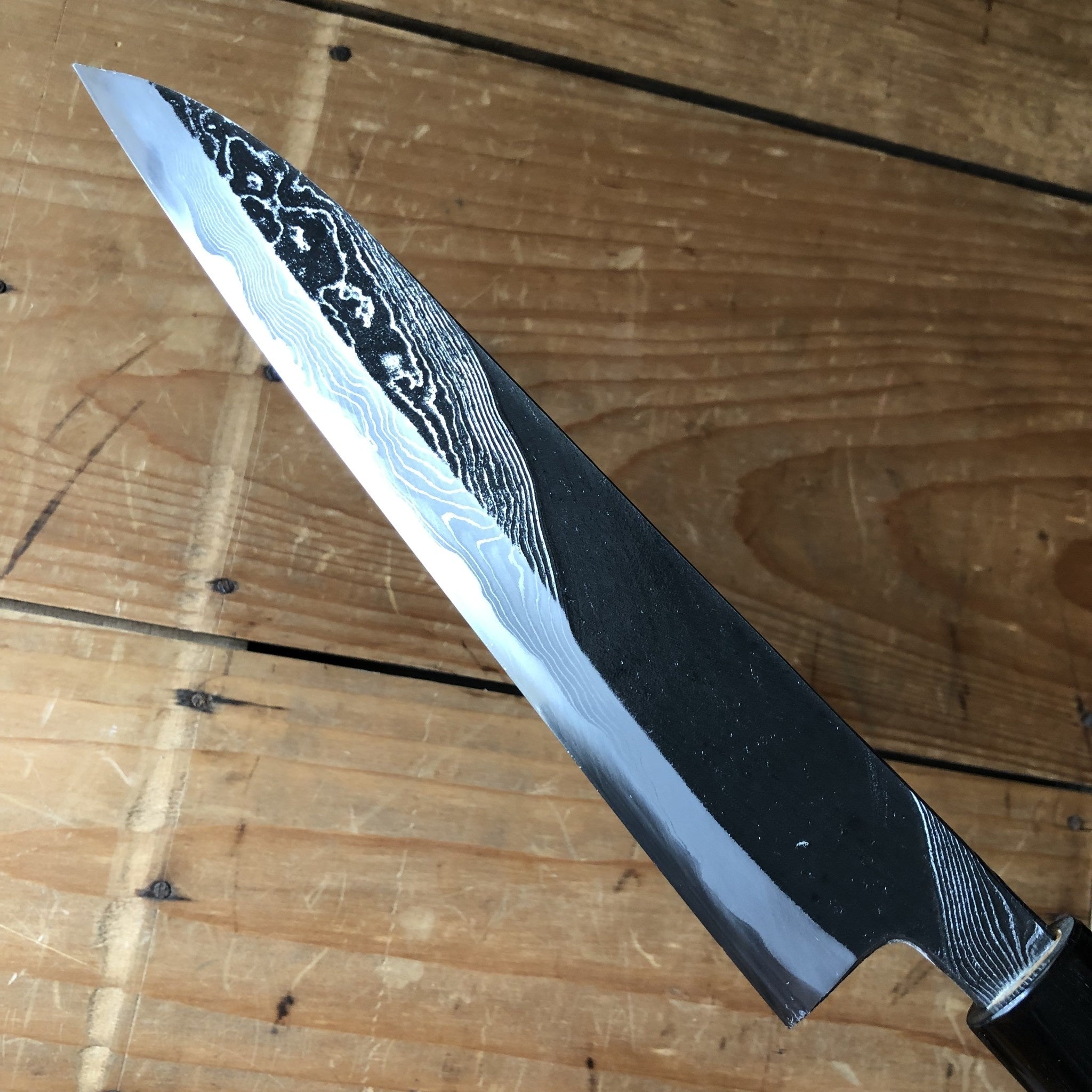 ◼︎/TUYOSHI/ ◼︎ Tsukasa Hinoura 210mm Petty River Jump Burnt Chestnut – Bernal Cutlery
