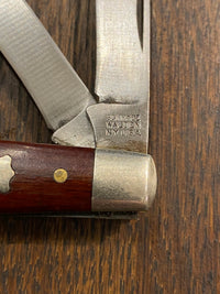 Schrade Walden NY 3 3/8” 832 Stockman Carbon Blades Wood Scales 1946-73