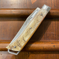Fontenille Pataud Saint Bernard 11cm Pocket Knife Light Ram Horn Lockback