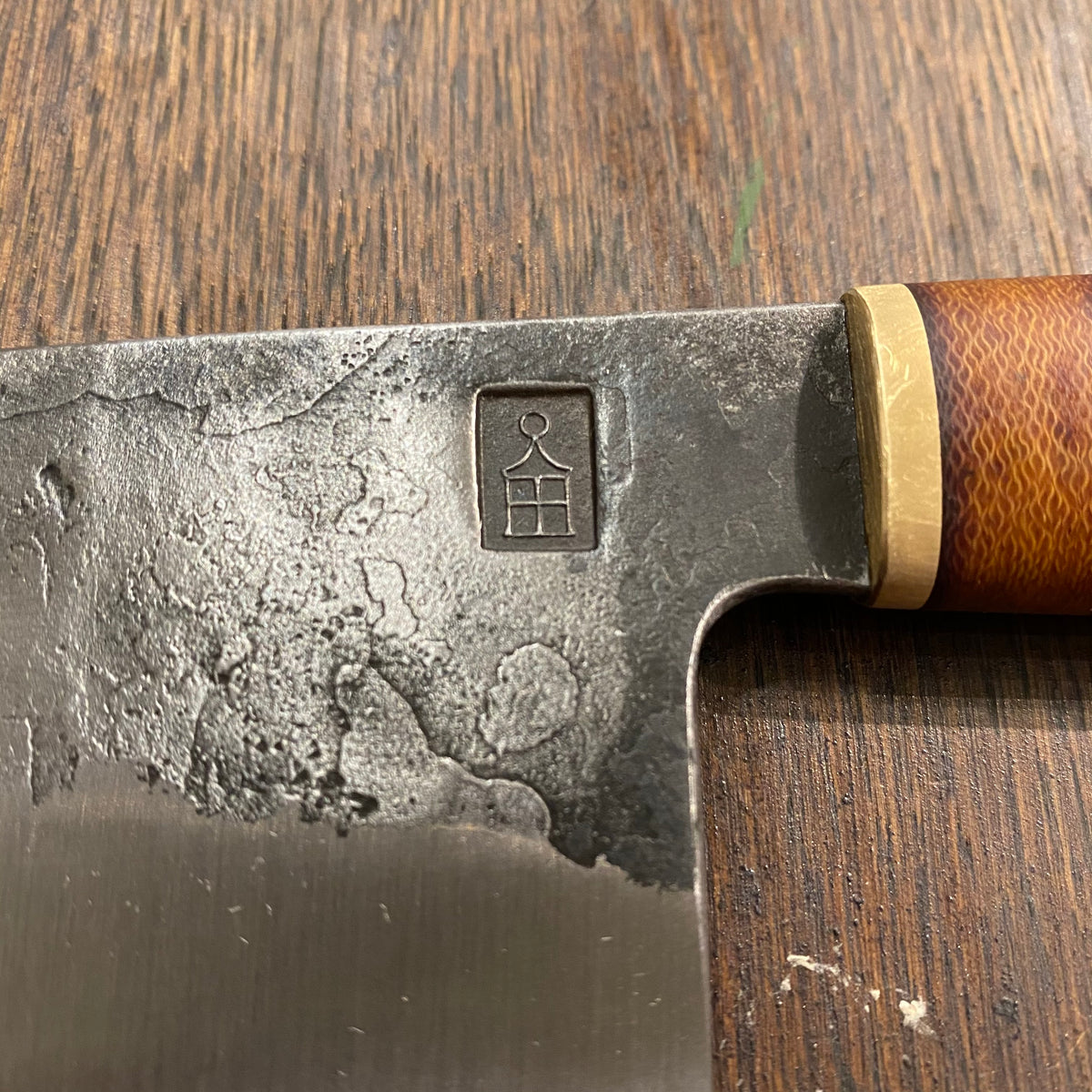 Astral Works 7.5” Chef Knife 52100 Carbon Steel Honduran Rosewood Oakland Ca. #1