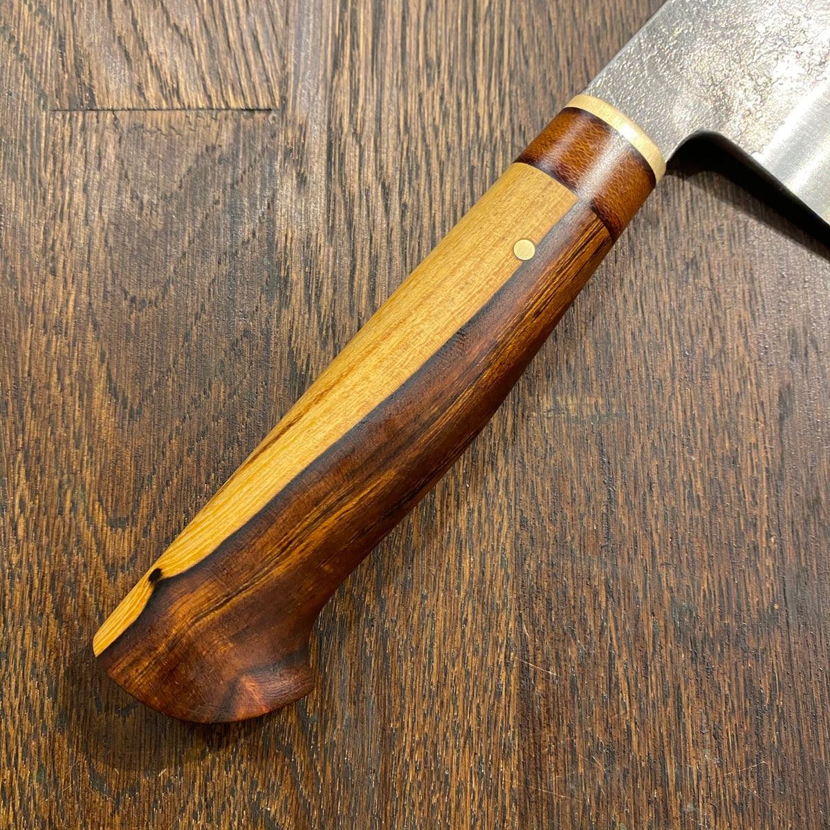 Astral Works 7.5” Chef Knife 52100 Carbon Steel 2 Tone Ironwood Oakland Ca.