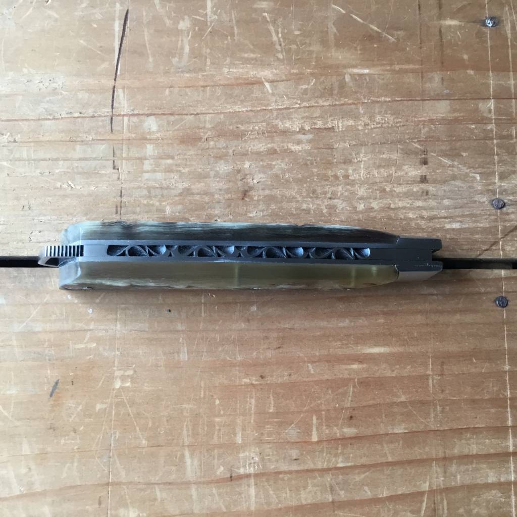 Fontenille Pataud Saint Bernard 11cm Pocket Knife Ram Horn Lockback