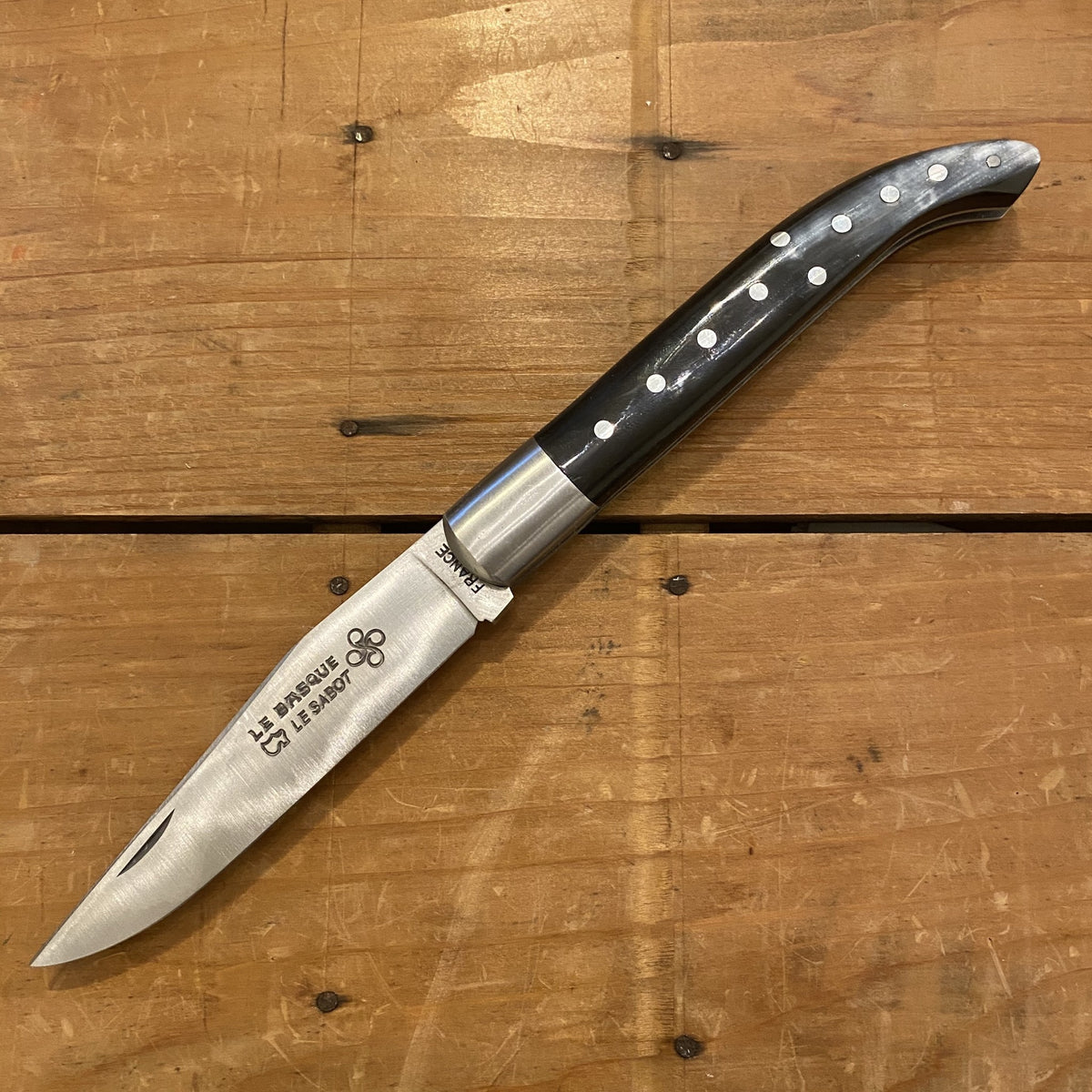 Au Sabot Basque 12cm Pocket Knife Stainless Horn