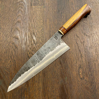 Astral Works 7.5” Chef Knife 52100 Carbon Steel 2 Tone Ironwood Oakland Ca.