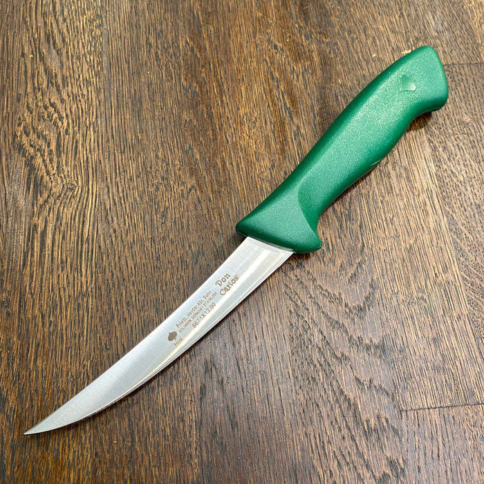 Friedr Herder Don Carlos 5” Boning Knife Curved Flex Stainless Green