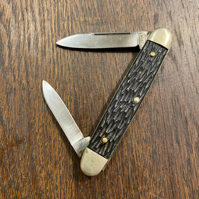 JW&S 3 1/8” Pen Carbon Blades Black Composite Scales