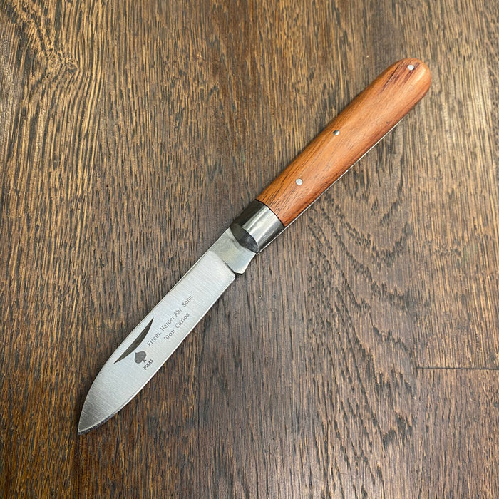 Friedr Herder 4 1/8” Drop Point Carbon Lockback Rosewood Handle