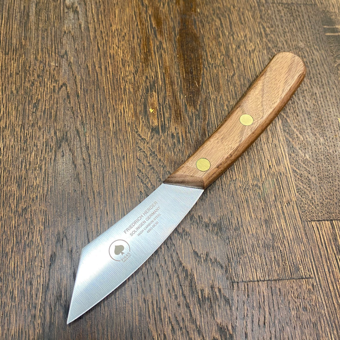 Friedr Herder 3” Clip Point Paring Knife Carbon Walnut