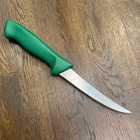 Friedr Herder Don Carlos 5” Boning Knife Curved Semi Flex Stainless Green