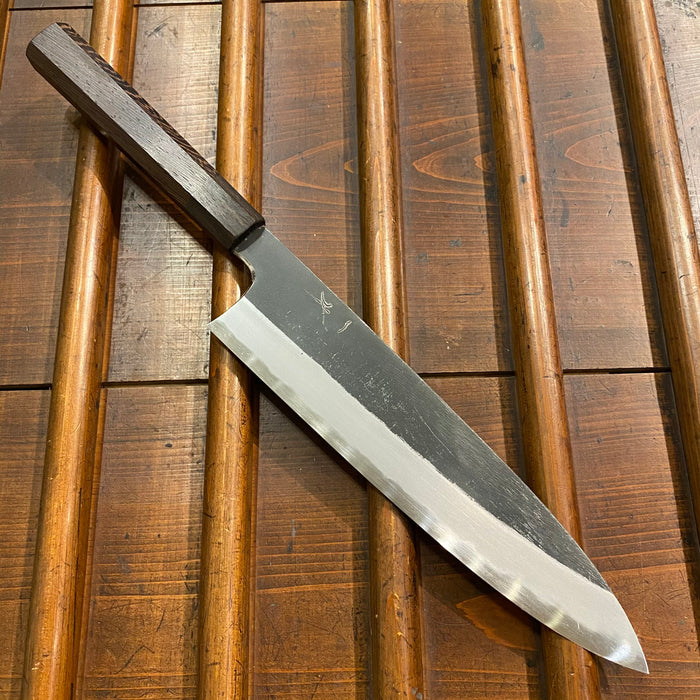 Hitohira Togashi 240mm Gyuto Shirogami 2 Kurouchi Tagayasan Handle