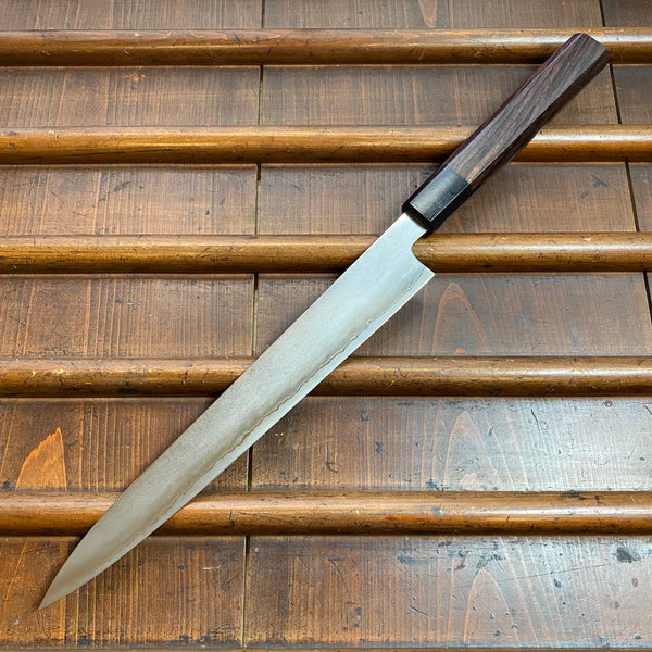 Takada no Hamono 270mm Sujihiki Ginsanko Stainless Suiboku Finish Octagonal Rosewood Handle