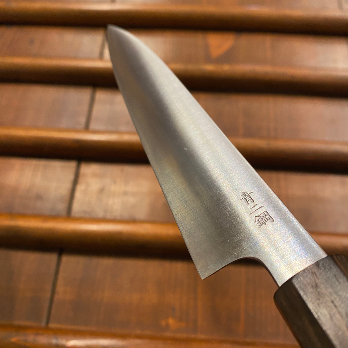 Takada no Hamono 150mm Petty Iron Clad Aogami 2 Tagayasan & Ebony Octagonal