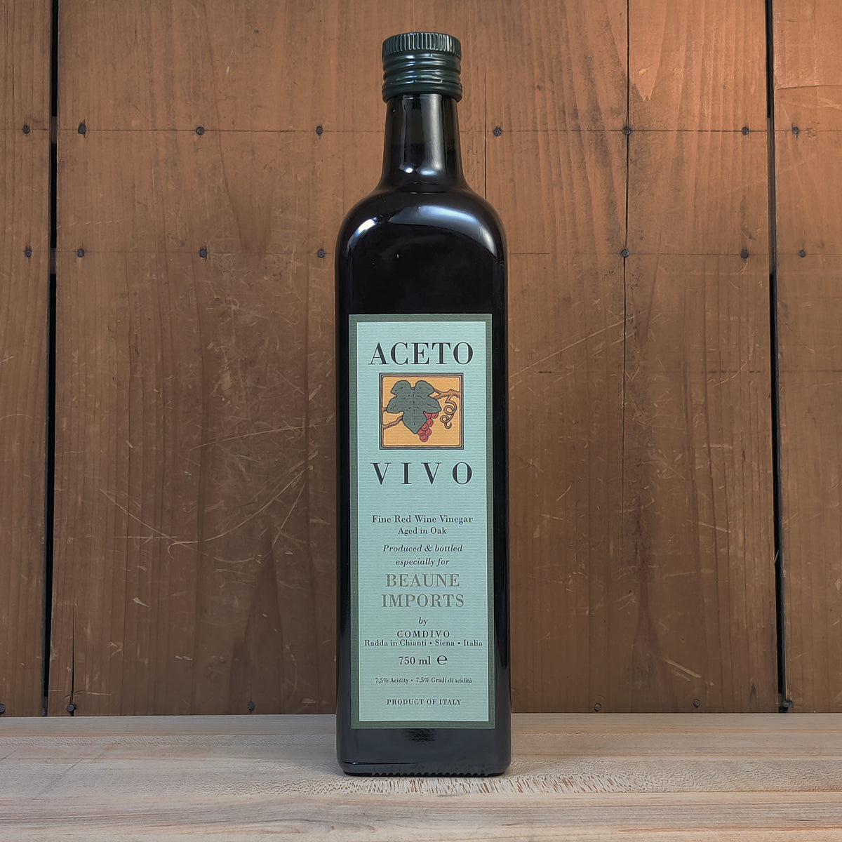 Aceto Vivo Unpasteurized Red Wine Vinegar - 750ml
