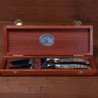 Fontenille Pataud Laguiole Steak Knife Set of 2 Ram Horn