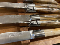 Fontenille Pataud Laguiole Steak Knife Set of 6 Pistachio