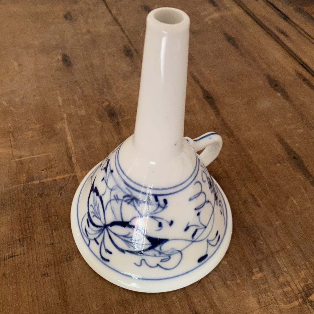 Med. Antique Blue Onion Porcelain Funnel - Germany