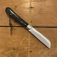 Au Sabot Armor / London Sailor 11.5cm Pocket Knife Stainless Horn with Brass Anchor