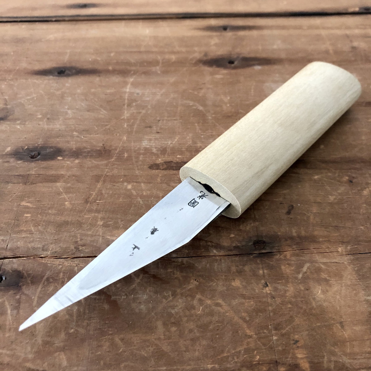 Japanese Carving Knife with Leather Case