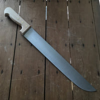 K Sabatier Boucher 14" / 35cm Butcher Knife Carbon Steel Beech