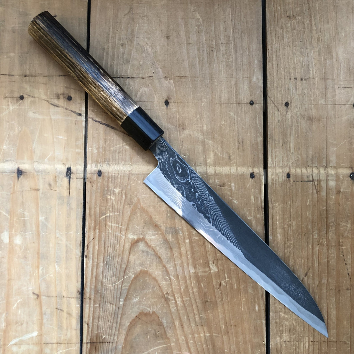 Tsukasa Hinoura 210mm Petty 'River Jump' Burnt Chestnut