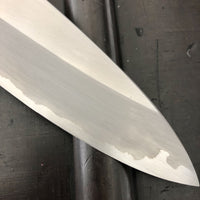 Hitohira Togashi 240mm Gyuto Stainless Clad Aogami 1 Macasser Ebony & Blonde Horn with Saya
