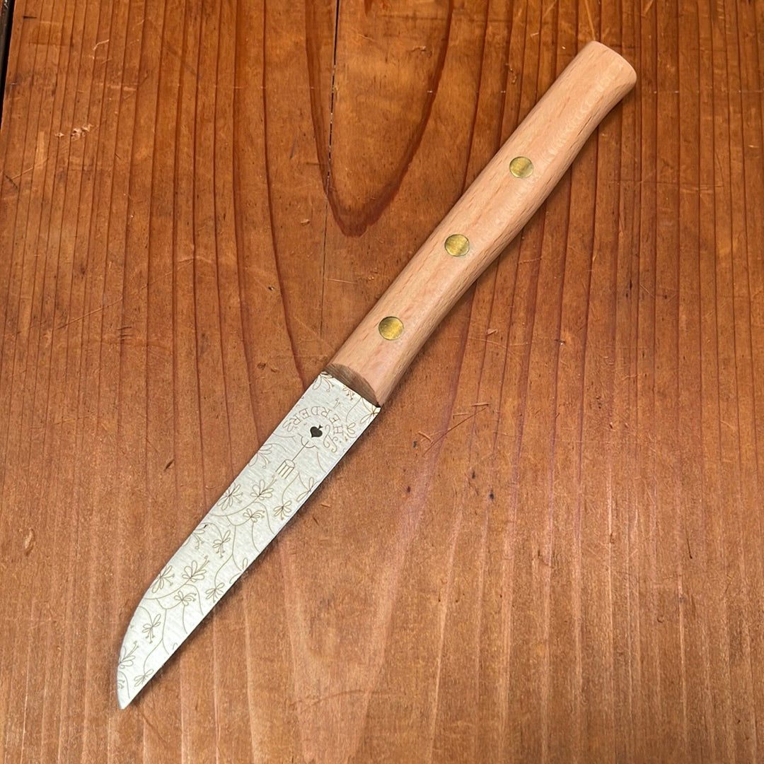 Friedr Herder 3.25" Paring Knife Carbon Rankin Design Blade Beech