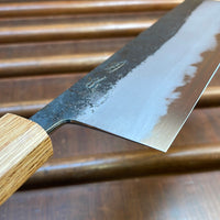 Hado Sumi 165mm Nakiri Shirogami 2 Kurouchi Finish Burnt Oak