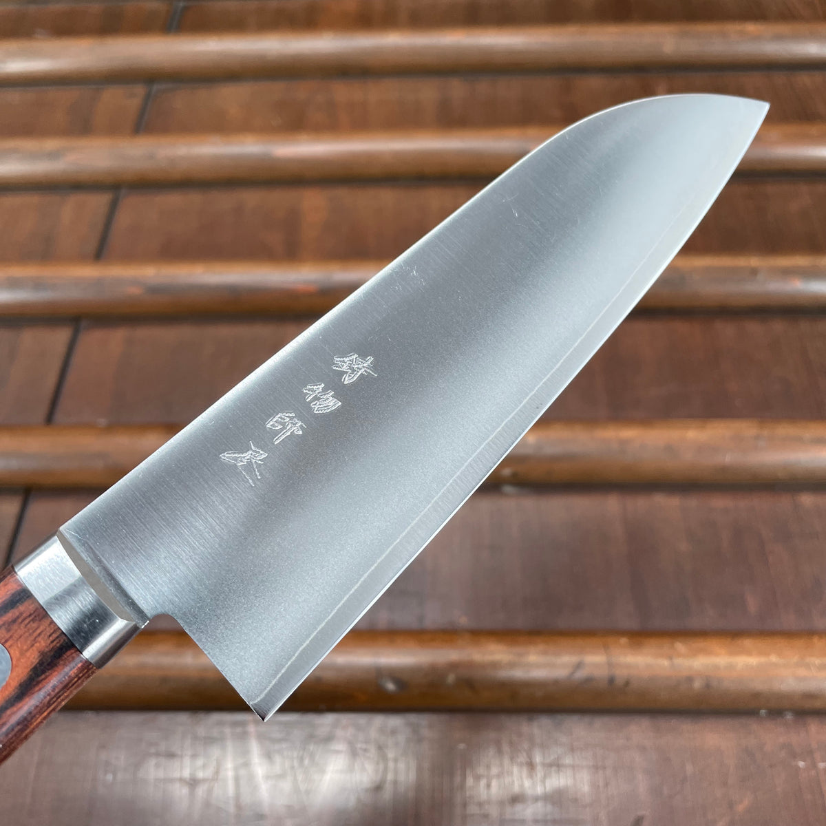 Hitohira Imojiya MZ 145mm Santoku VG-1 Imitation Mahogany Handle