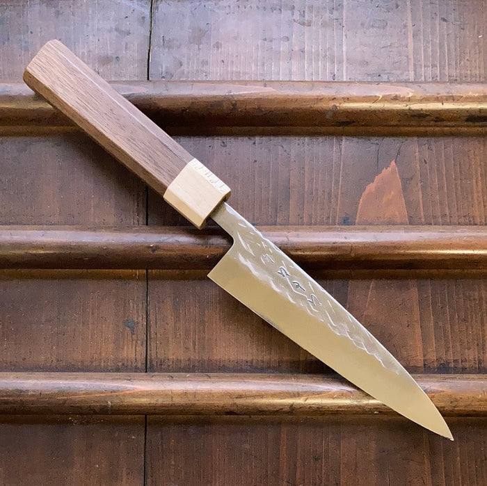 Hitohira TD 135mm Petty SLD Tsuchime Walnut Handle