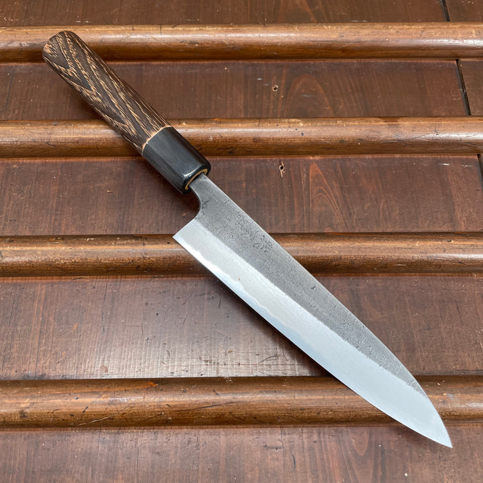 Wakui 150mm Petty Stainless Clad Aogami 2 Nashiji Warikomi Chestnut