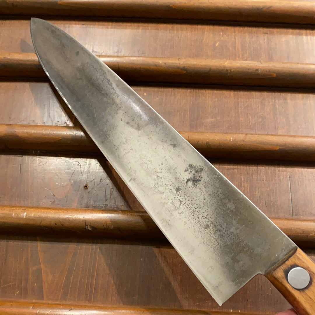 Unmarked 12” Chef Knife Carbon Steel American 1930’s-50’s Lamson?
