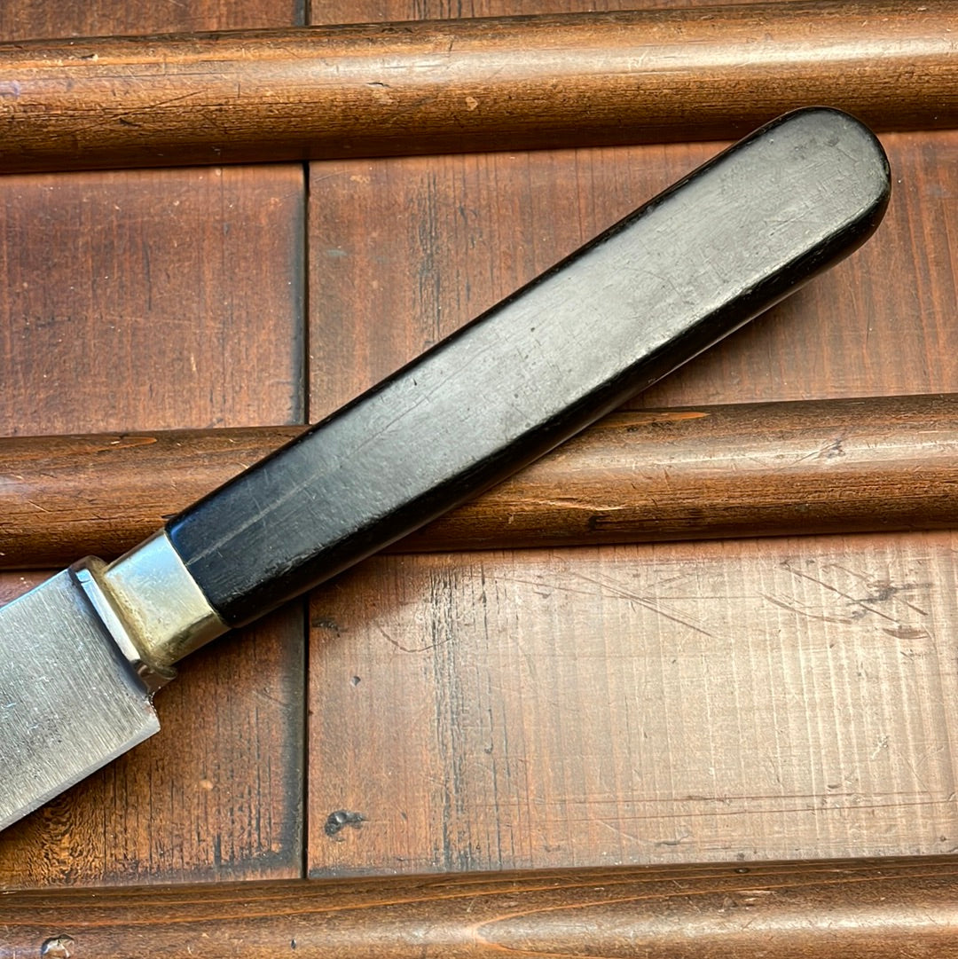 Hugo Koller 7.5" Carving Knife Carbon Steel Ebony from Solingen Germany 1861-1890's(?)