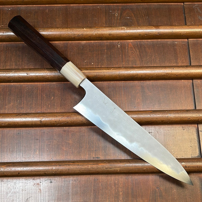 Hitohira Tanaka Yohei 210mm Gyuto Aogami 1 Kasumi Ebony Handle