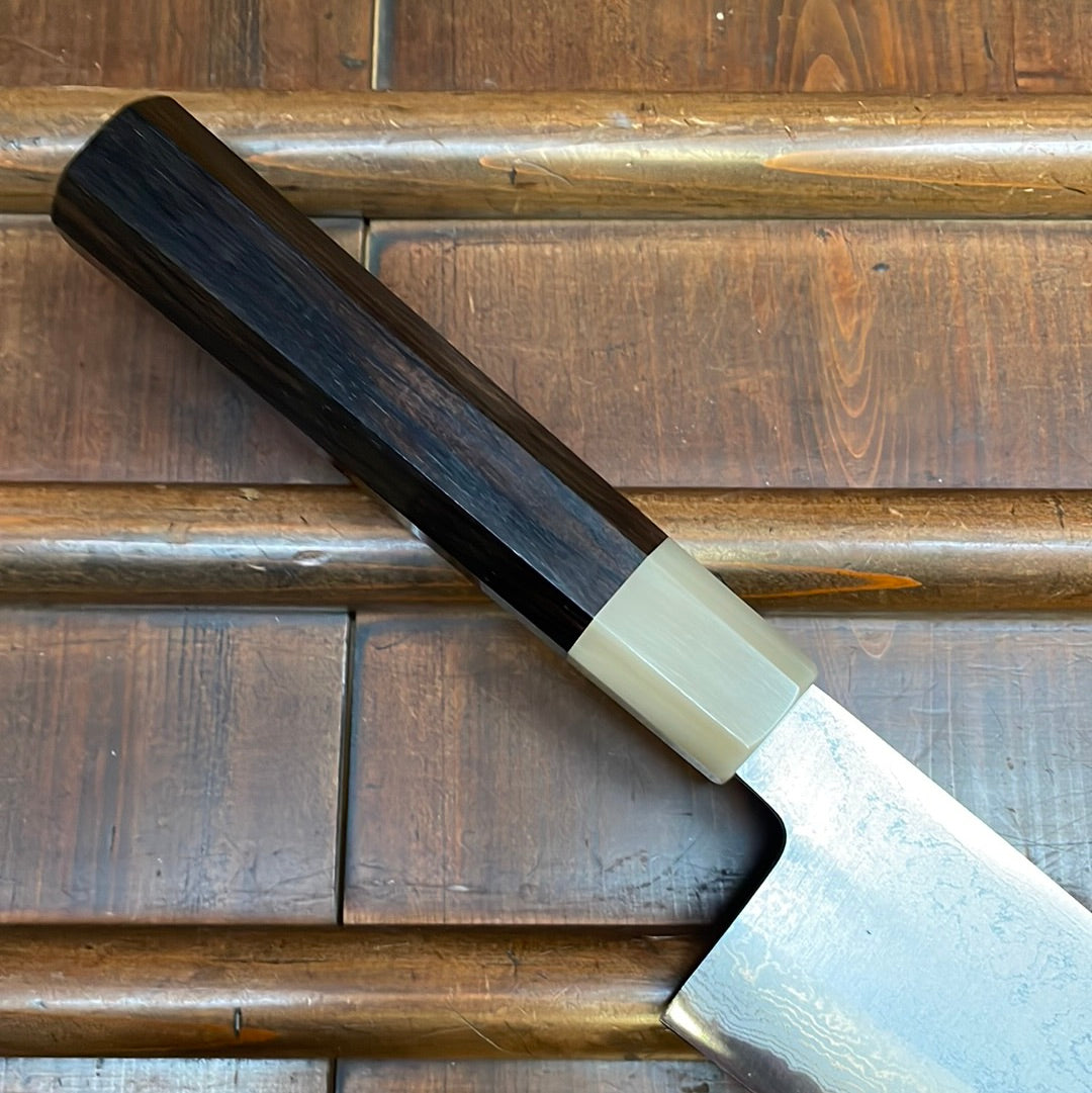 Yoshikazu Tanaka 240mm Gyuto Shirogami 1 Damascus Ebony – Bernal 