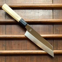 Sakai Kikumori Choyo 180mm Kiritsuke Santoku Ginsanko with Saya