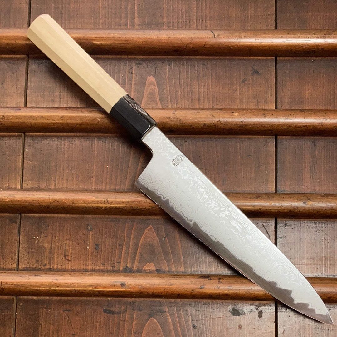 Sakai Kikumori Kikuzuki Uzu 210mm Gyuto Aogami 1 with Saya