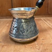 Kulhan Hand-carved Nickel and Copper Turkish Coffee Pot