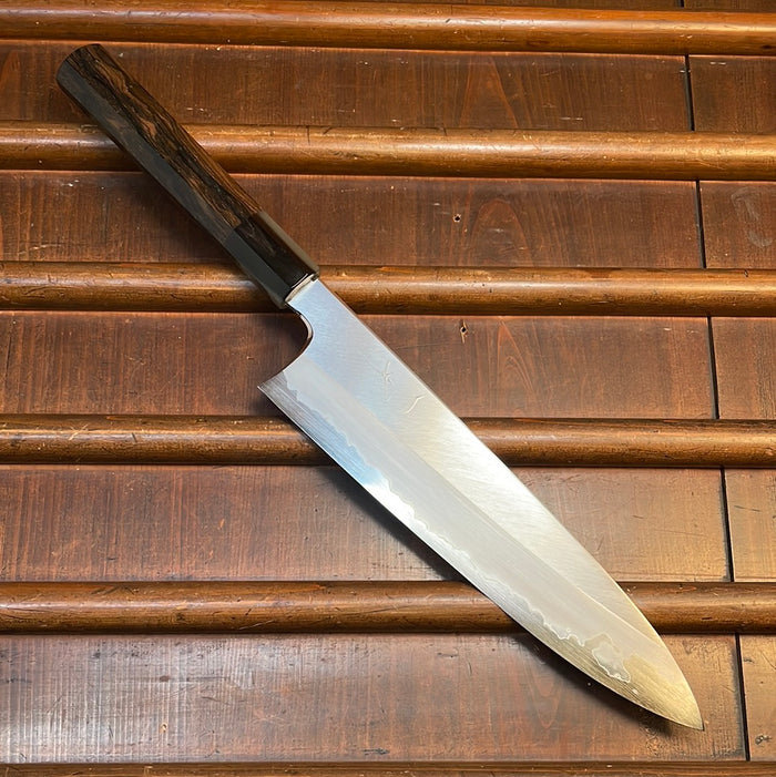 Hitohira Togashi 240mm Gyuto Stainless Clad Aogami 1 Ziricote Handle