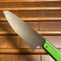Silverthorn 7.5" Chef R2 XHP Semi Stainless Steel Green & Black G10 Handle