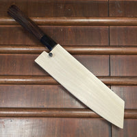 Sakai Kikumori Yugiri 180mm Kiritsuke Santoku Stainless Clad Aogami 1 Ebony with Saya