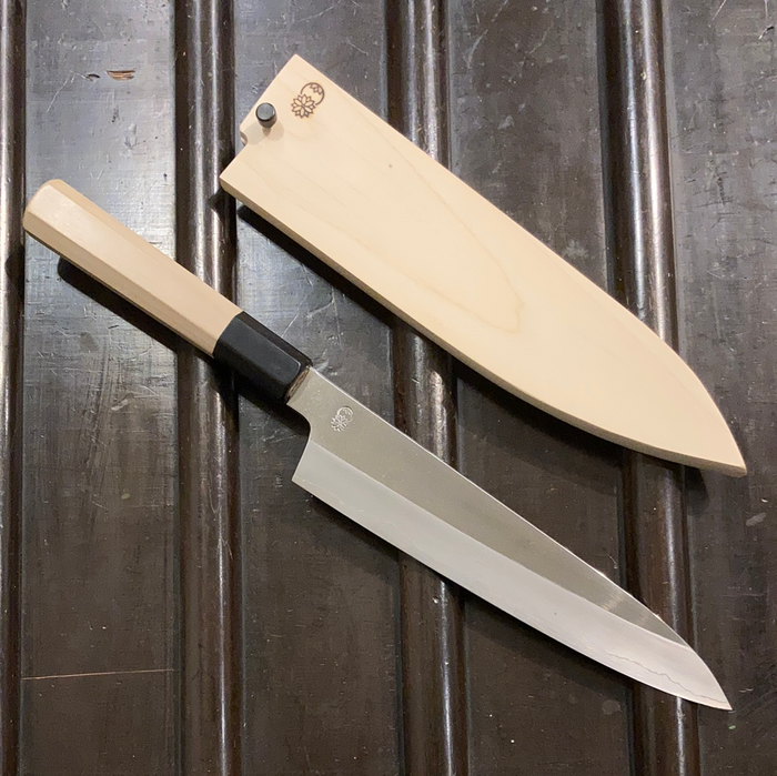 Sakai Kikumori Choyo 210mm Gyuto Ginsanko with Saya