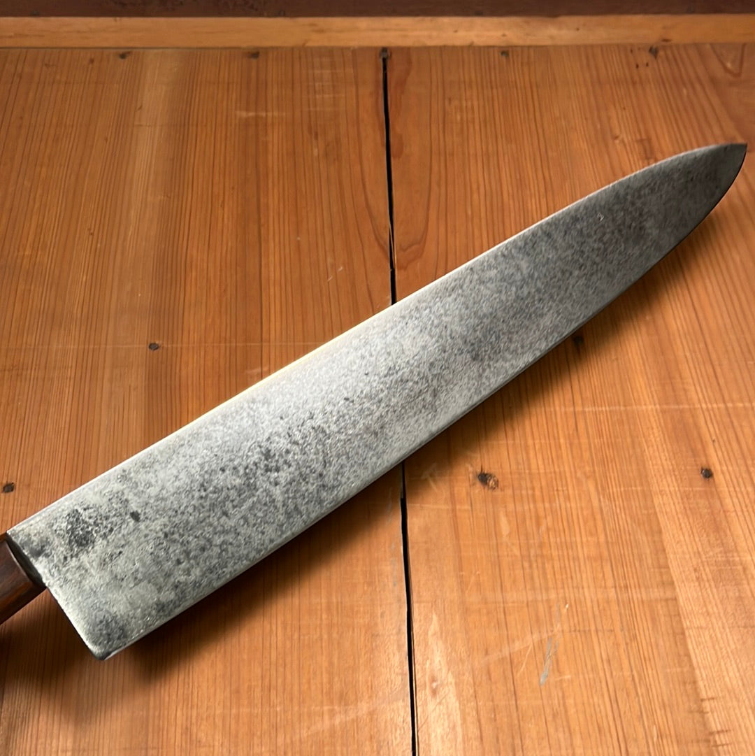 KA-BAR 14 Chef Knife Carbon Steel Custom Rosewood Handle – Bernal Cutlery