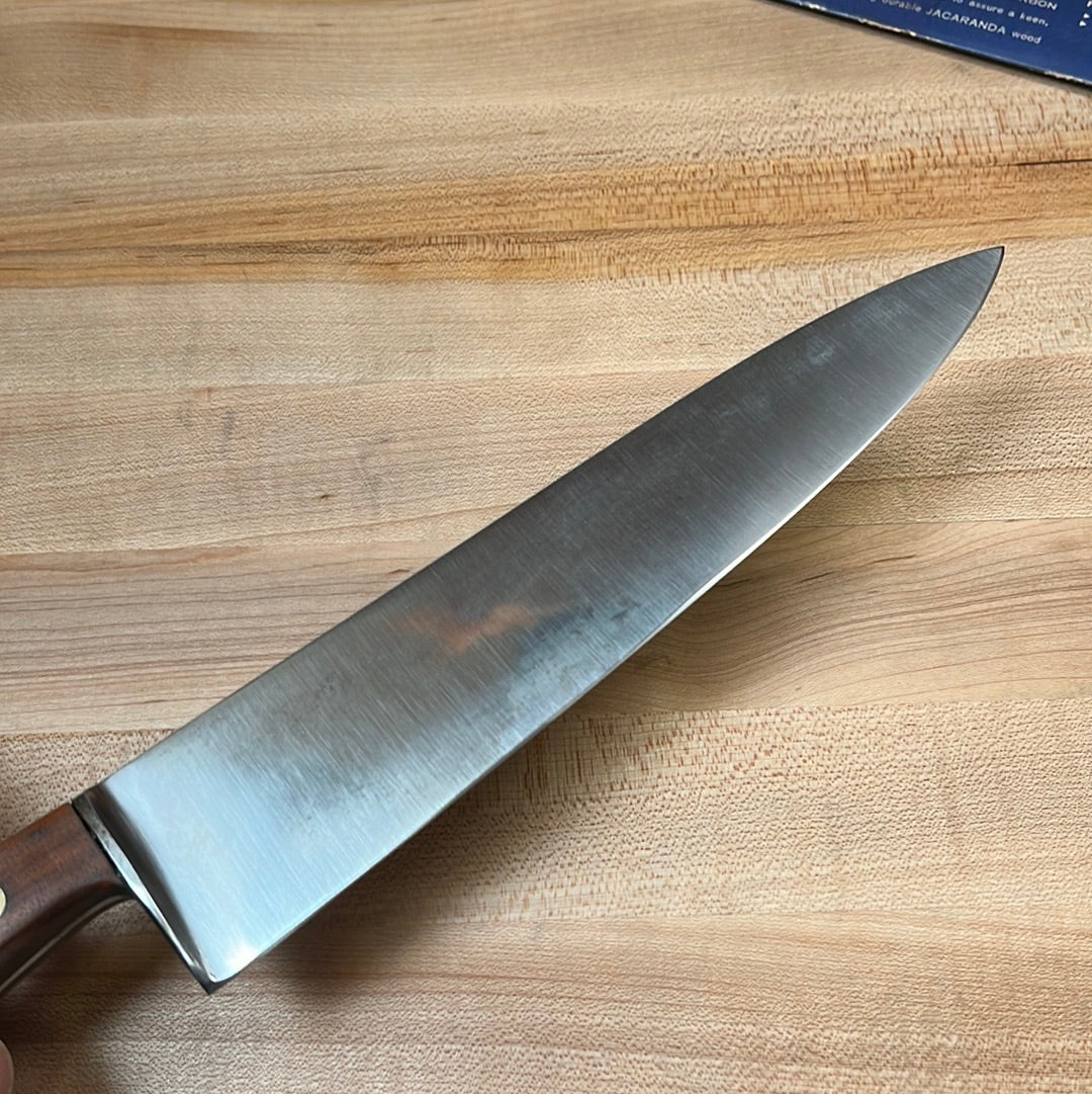 J A Henckels International 8.5" Chef Knife Carbon Steel W Sleeve 1960's?