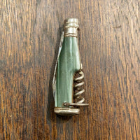 Tiny 2” Figural Champagne Bottle Knife Richards of Sheffield 1960’s
